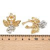 Brass Micro Pave Clear Cubic Zirconia Bowknot Stud Earrings EJEW-P323-01G-5