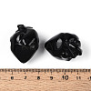 Natural Obsidian Heart Beads G-T144-04D-3
