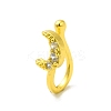 Clear Cubic Zirconia Moon Clip on Nose Rings LS-AJEW-F059-13G-1