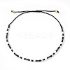 Glass Seed Bead Braided Bead Bracelets XN3042-12-1