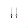 304 Stainless Steel Enamel Hoop Dangle Earrings for Men WGB7547-01-5