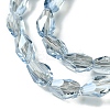 Transparent Electroplate Glass Beads Strands X-GLAA-K064-03B-PL02-3