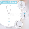 Flower Alloy Pendant Decoration AJEW-WH20018-12A-5