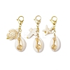 Natural Mixed Cowrie Shell Pendant Decorations HJEW-JM02922-01-1