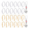 40Pcs 2 Colors Brass Earring Hooks KK-UN0004-59-1