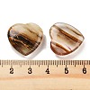 Heart Tigerskin Glass Palm Stones G-C134-06A-04-3