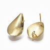 Brass Stud Earring Findings KK-S348-353-2