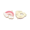 Rack Plating Alloy Enamel Pendants ENAM-N056-429A-2