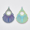 Ion Plating(IP) 304 Stainless Steel Filigree Pendants STAS-R102-19-2