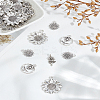 40Pcs 4 Styles Tibetan Style Zinc Alloy Pendants FIND-LP0004-63-1