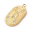 304 Stainless Steel Pendants STAS-F349-03G-08-2