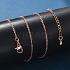 Brass Cable Chain Necklaces Making MAK-P011-01RG-4