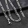 Tarnish Resistant Trendy Unisex 304 Stainless Steel Figaro Chain Necklaces LS-STAS-E063-08-4