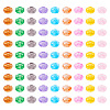  90Pcs 9 Colors Transparent Crackle Acrylic Beads MACR-TA0001-28-2