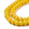 Electroplate Opaque Solid Color Glass Beads Strands EGLA-A034-P2mm-L02-3