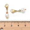 ABS Imitation Pearl & Glass Round Pendant Decorations STAS-K306-47G-3