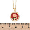Brass Micro Pave Cubic Zirconia Pendant Neckalces for Women NJEW-C076-01A-G-5