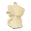 Light Gold Plated Alloy Enamel Pendants ENAM-L041-01D-2