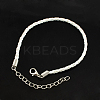 Trendy Braided Imitation Leather Bracelet Making BJEW-S076-003-2