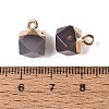 Natural Grey Agate Pendants G-N359-18G-04-3