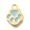 304 Stainless Steel Enamel Charms STAS-L022-466G-03-1