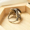 Natural Obsidian Adjustable Rings RJEW-I108-02AS-12-3
