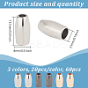 60Pcs 3 Colors Zinc Alloy Cord Ends FIND-GO0002-86A-2