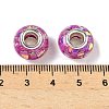 Transparent Resin Rondelle European Beads RESI-S023-10-3