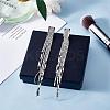 Boho Tassel Chandelier Earrings Cubic Zirconia Long Earrings Crystal Dangling Earrings Long Drop Chain Earrings Long Rhinestone Tassel Earrings for Women JE1070B-4