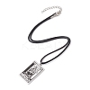 Tarot Card 201 Stainless Steel Pendant Necklaces NJEW-JN04496-03-4
