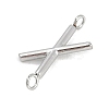 304 Stainless Steel Letter Connector Charms STAS-M108-01P-24-2