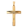 Ion Plating(IP) 304 Stainless Steel Cross Big Pendants STAS-I043-04G-1