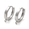 Brass Hoop Earrings Finding X-KK-H455-62P-1