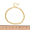 Brass Curb Chain Bracelets for Women BJEW-C140-15G-5