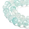 Transparent Crackle Glass Beads Strands CCG-L050-01A-07-2