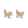 Clear Cubic Zirconia Butterfly Open Cuff Earrings EJEW-F294-19G-2