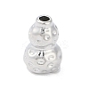 Brass Pave Clear Cubic Zirconia Beads KK-F875-14P-1