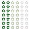 60Pcs 3 Colors Glass Imitation Jade Button Pendants GGLA-TA0002-08-2