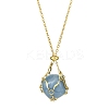 Crystal Cage Holder Necklace NJEW-JN04606-02-1