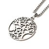 Non-Tarnish Tree of Life Pendant Necklaces LS-NJEW-C044-06P-1