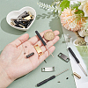 Rectangle Zinc Alloy Shoelace Charms & Cord Ends and Steel Slotted Screwdriver FIND-NB0005-75-3