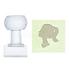 Ponytail Girl Clear Acrylic Soap Stamps DIY-WH0437-003-1