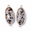 Natural Dalmatian Jasper Links Connectors G-R472-03F-2