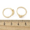 Brass Clear Cubic Zirconia Hoop Earrings EJEW-Q014-14G-3
