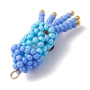 Handmade Glass Seed Beaded Octopus Shape Pendants PALLOY-MZ00934-4
