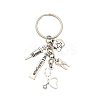 Tibetan Style Alloy Keychains KEYC-JKC01288-2