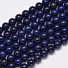 Dyed Natural Lapis Lazuli Round Beads Strands G-M169-12mm-05-1