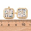 304 Stainless Steel Enamel Pendants STAS-F352-04A-01-3