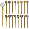 8Pcs Tibetan Style Alloy Cabochon Setting TIBE-ME0001-09-1