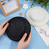 Imitation Hemp Round Fascinator Hat Base for Millinery AJEW-WH0472-45B-02-3